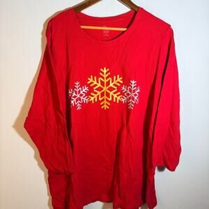 Kim Rogers Festive Red Long Sleeve Tee